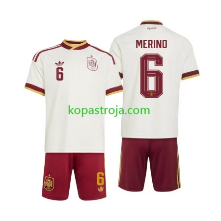 Billiga Fotbollströjor Spanien Mikel Merino 6 Barn Borta tröja WM 2026 Kortärmad Billiga Fotbollströjor Spanien Mikel Merino 6 Barn Borta tröja WM 2026 Kortärmad